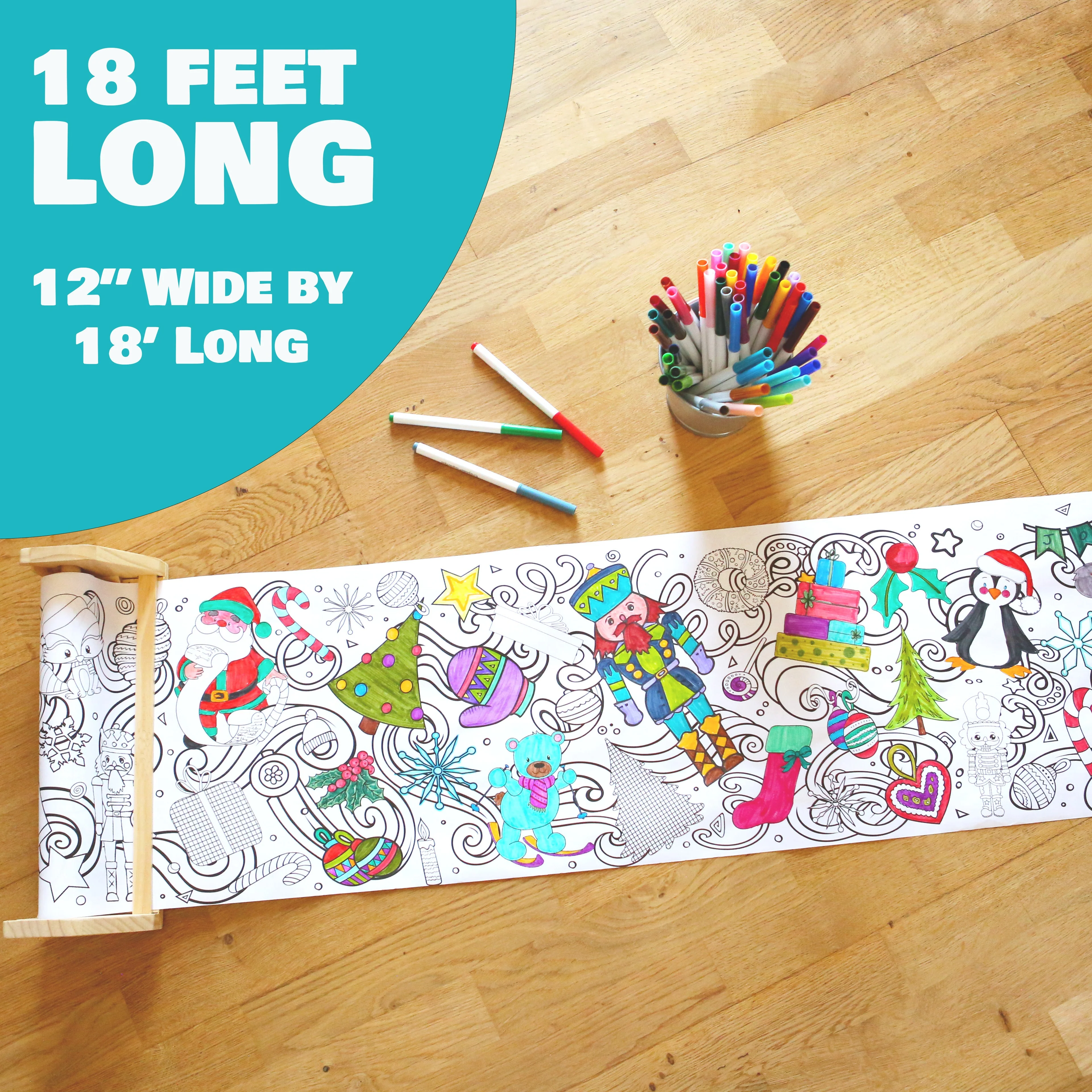 Christmas Holiday 18-Foot Coloring Roll - Image 3
