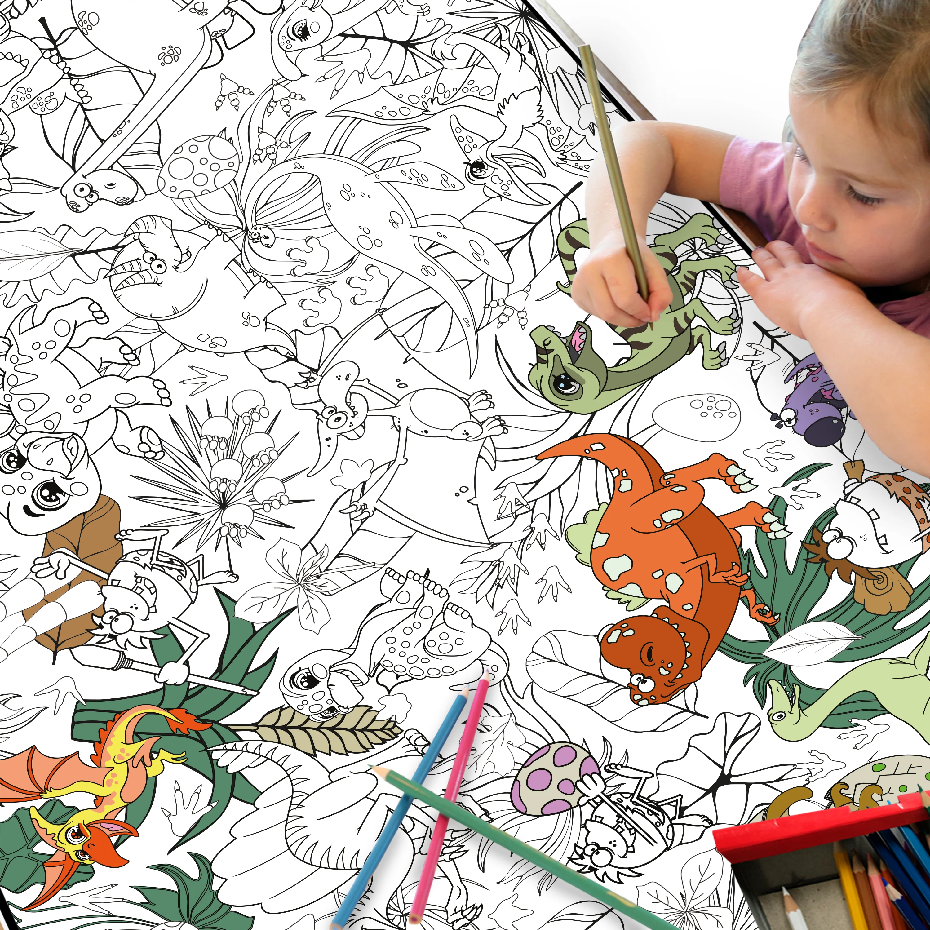 Dinosaur Everyday Event Poster and Banner | Large Coloring & Activity Poster for Celebrations, Kids, and Parties - Image 8