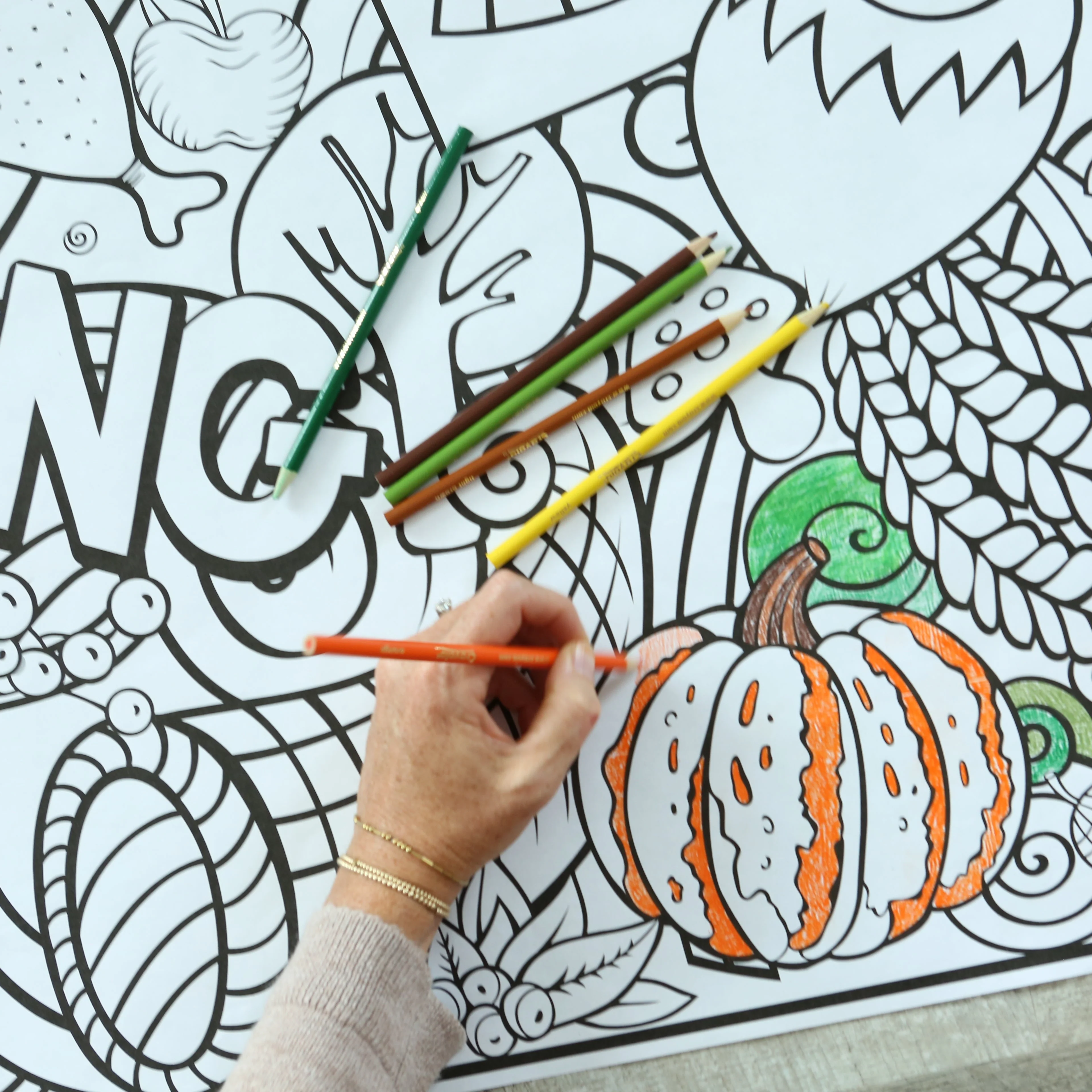 Thanksgiving Day Gobble Gobble (All around coloring) Everyday Event Poster and Banner | Large Coloring & Activity Poster for Celebrations, Kids, and Gatherings - Image 8