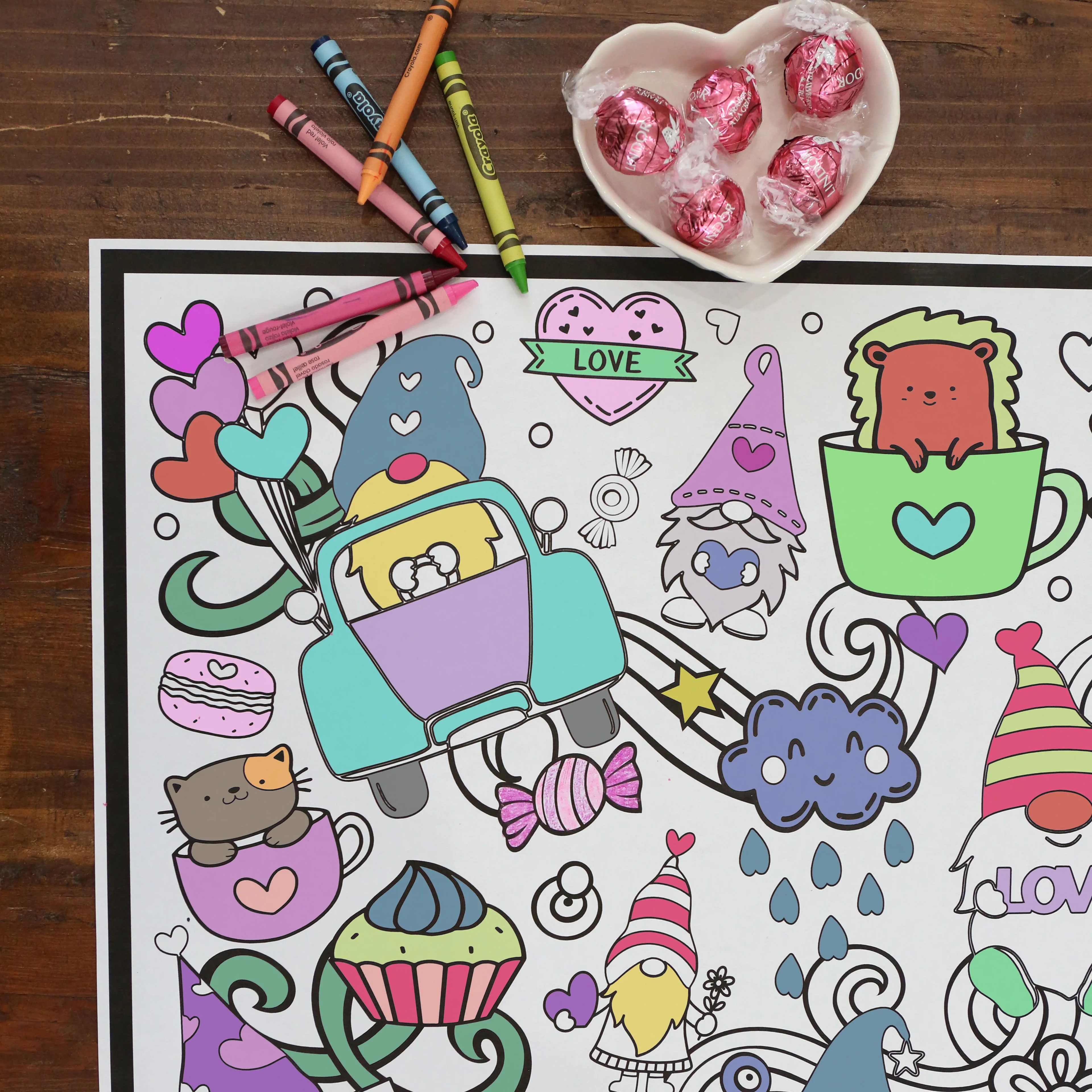 Valentine's Day Everyday Event Poster and Banner | Large Coloring & Activity Poster for Celebrations, Kids, and Classroom Parties - Image 2