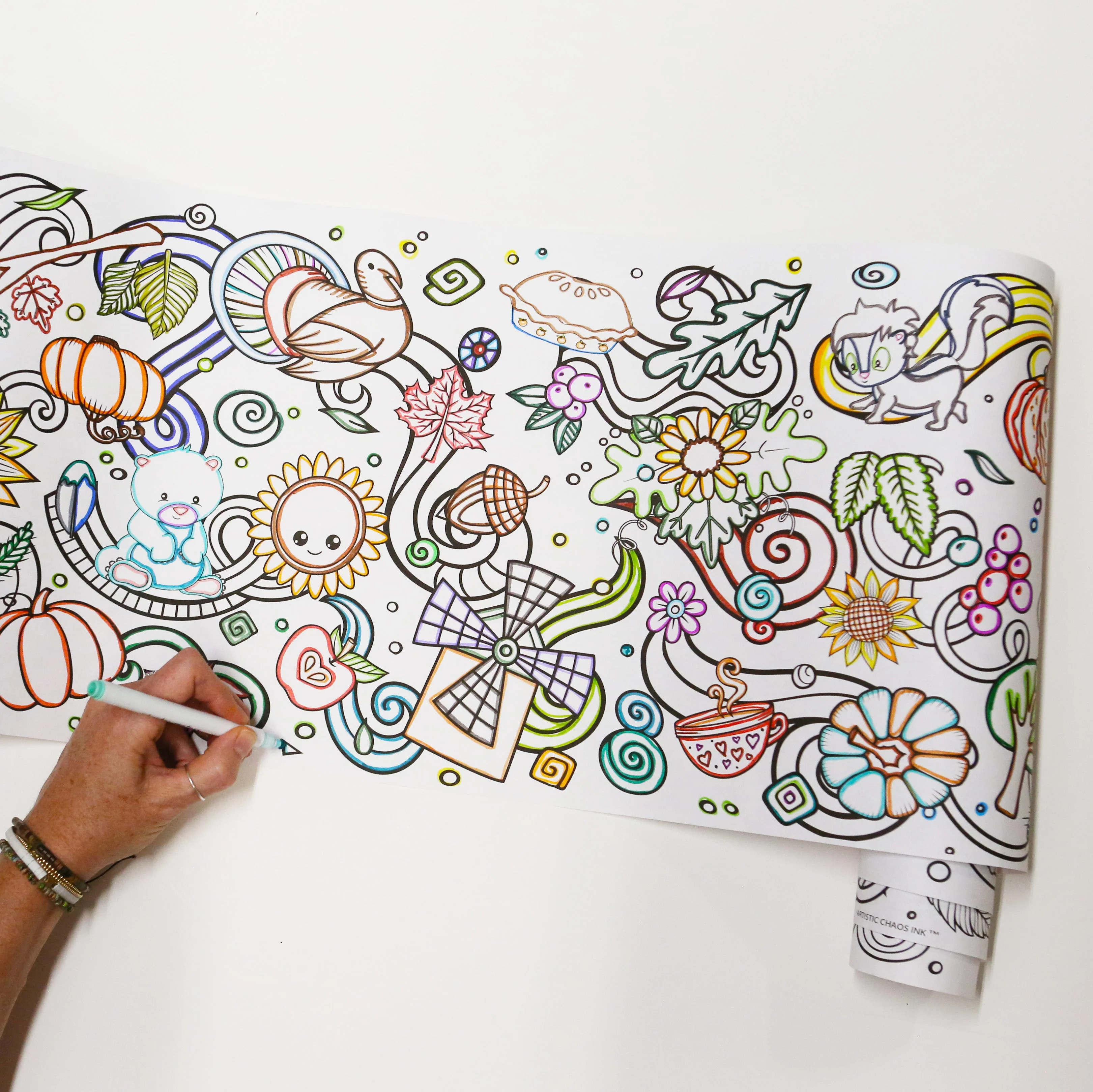 Fall and Thanksgiving Coloring Roll - 18 ft long - Image 5