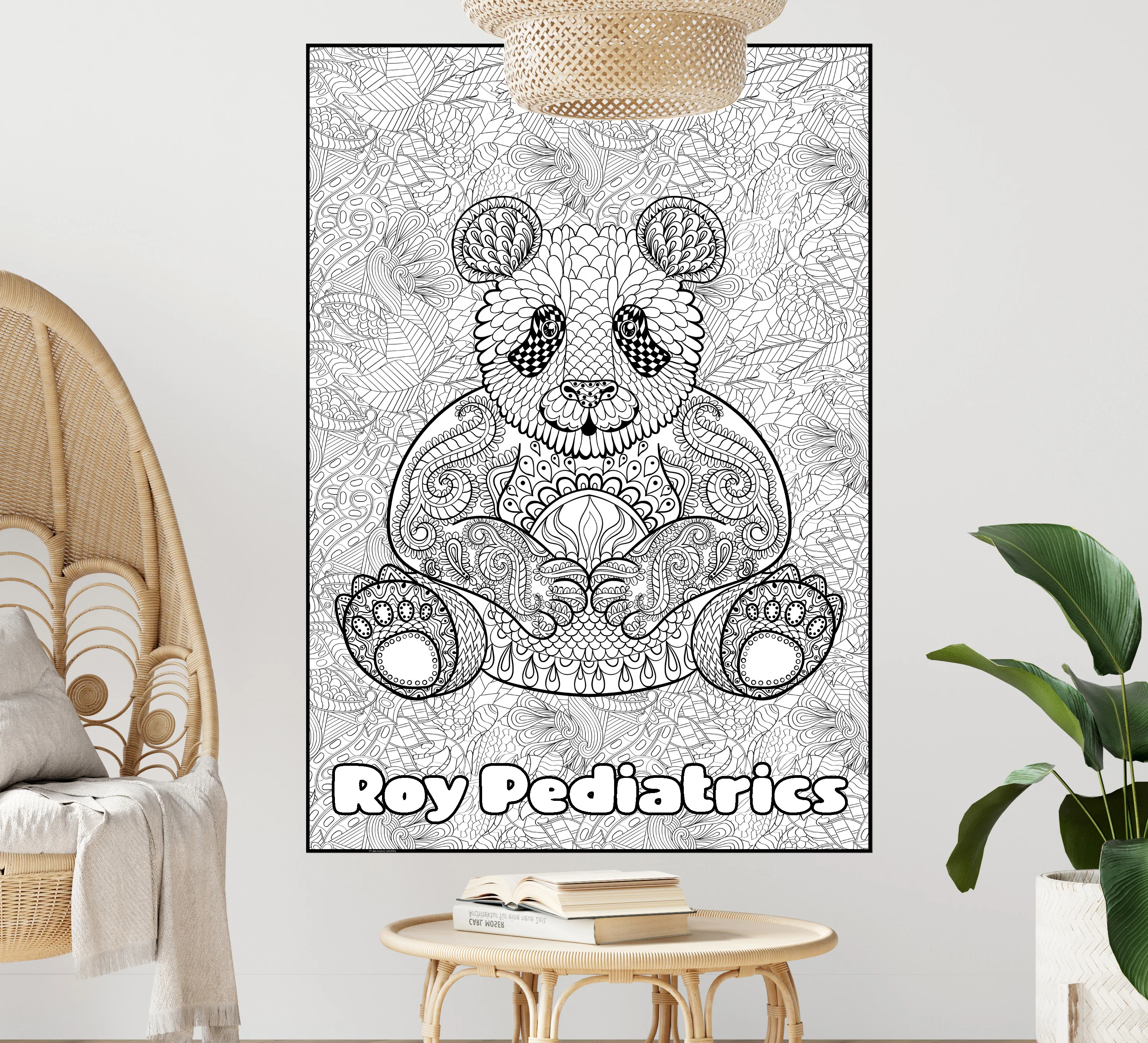 Personalized Giant Panda Coloring Poster | Animal Coloring - Image 3