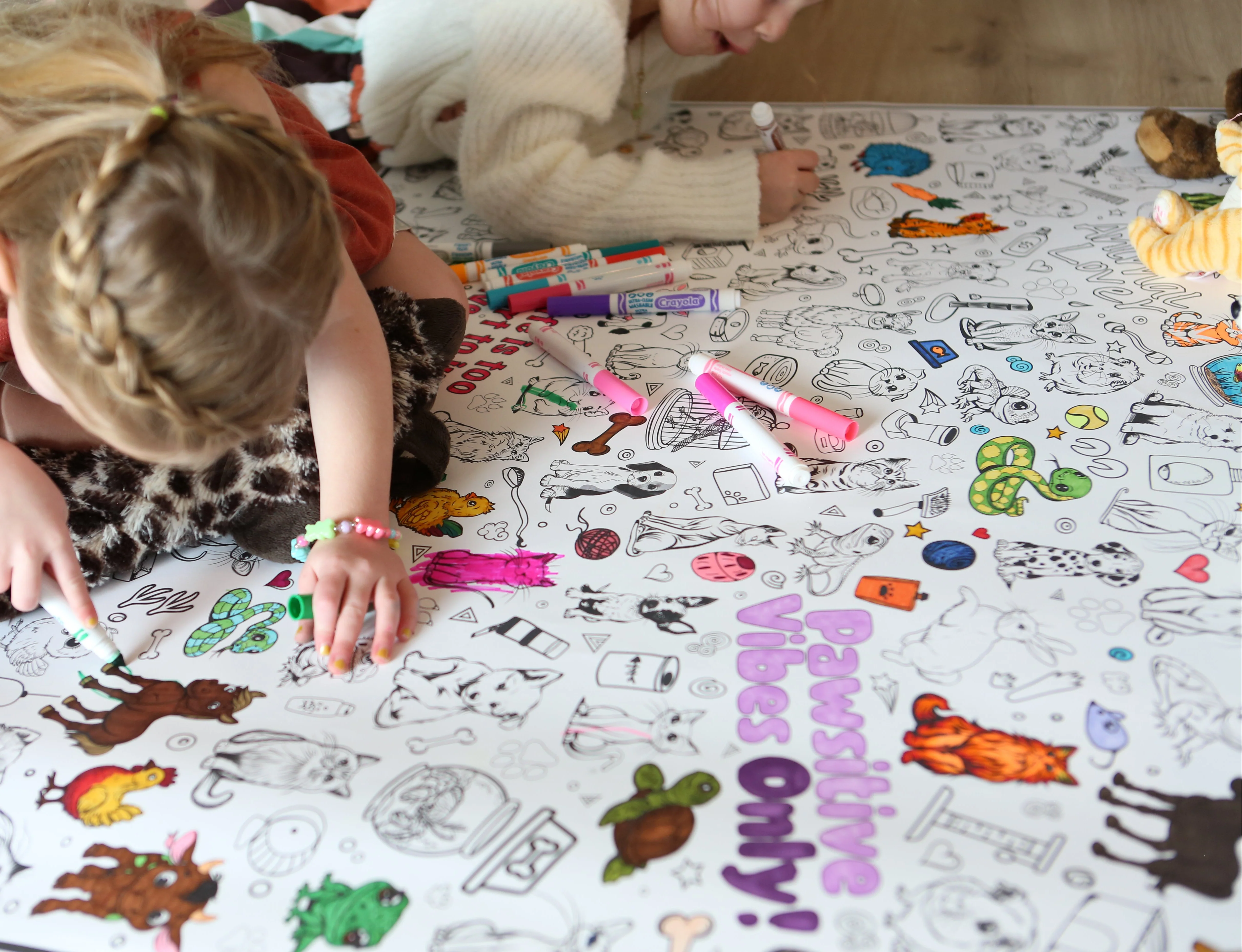 Personalized Giant Pet Coloring Poster | Team Group Coloring - Image 3