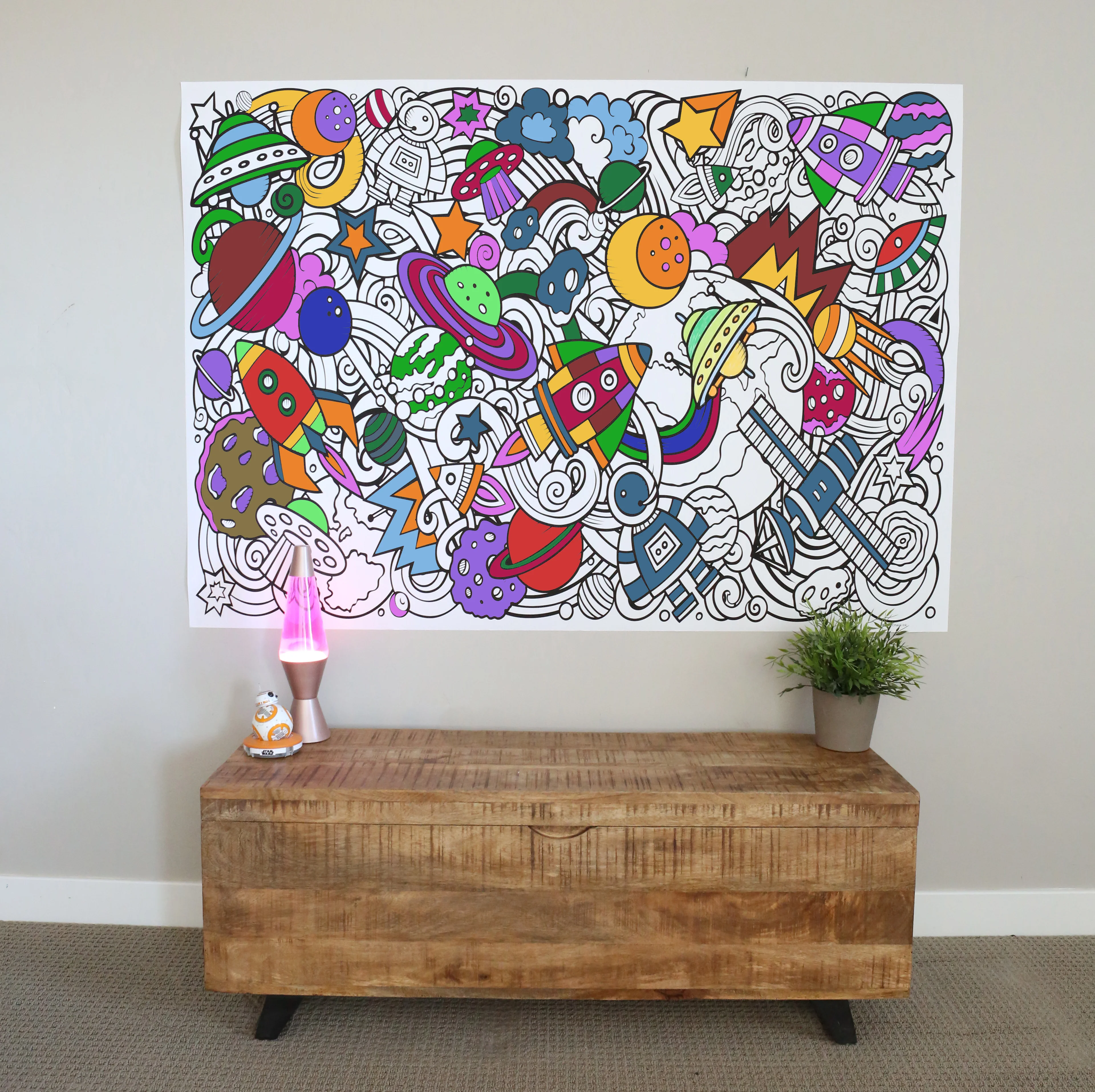 Outer Space Giant Coloring Poster - Huge Galaxy Coloring Poster perfect for Classroom Fun and Large Group Coloring - Image 5
