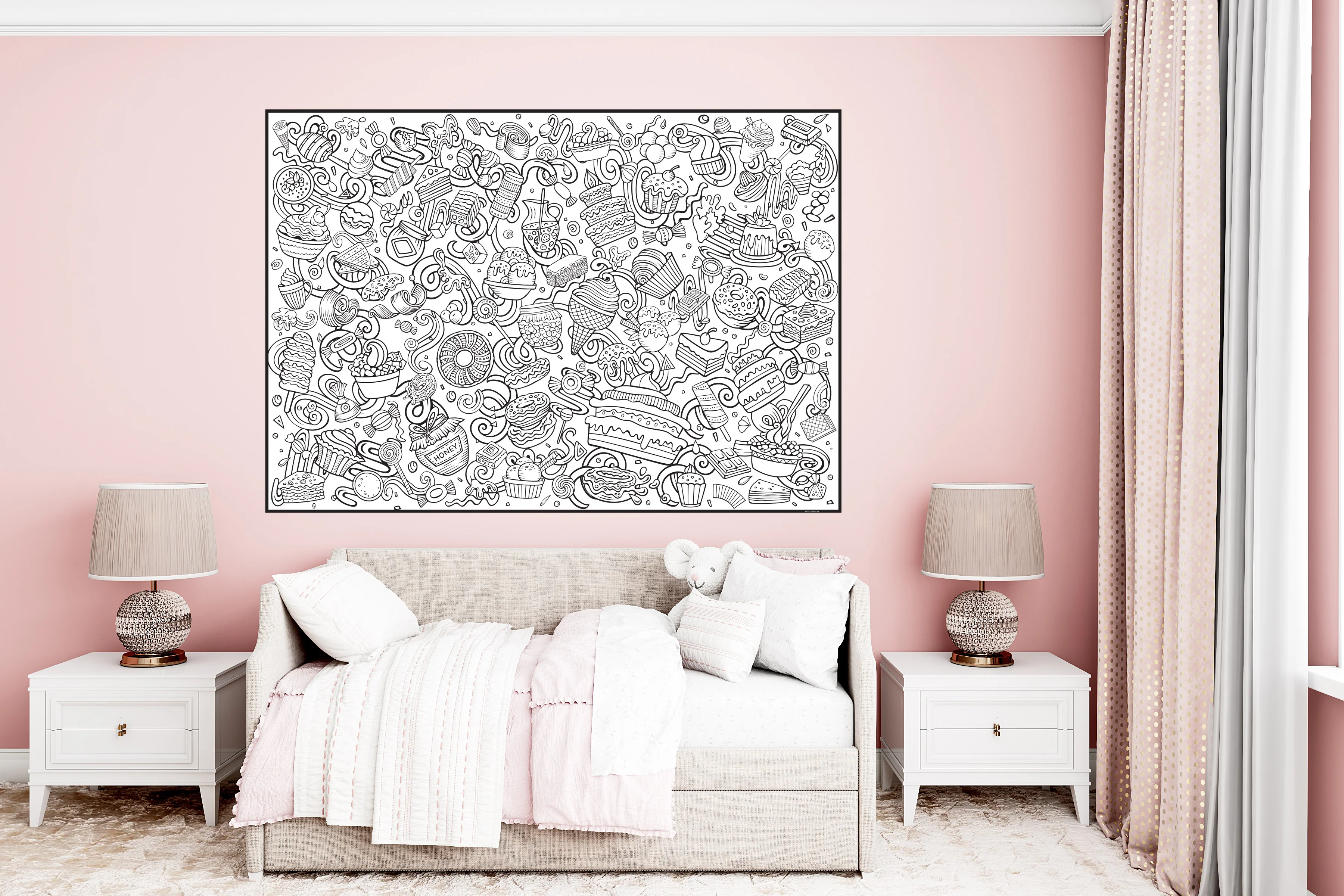Personalized Giant Sweets Coloring Poster | Fun Coloring - Image 13