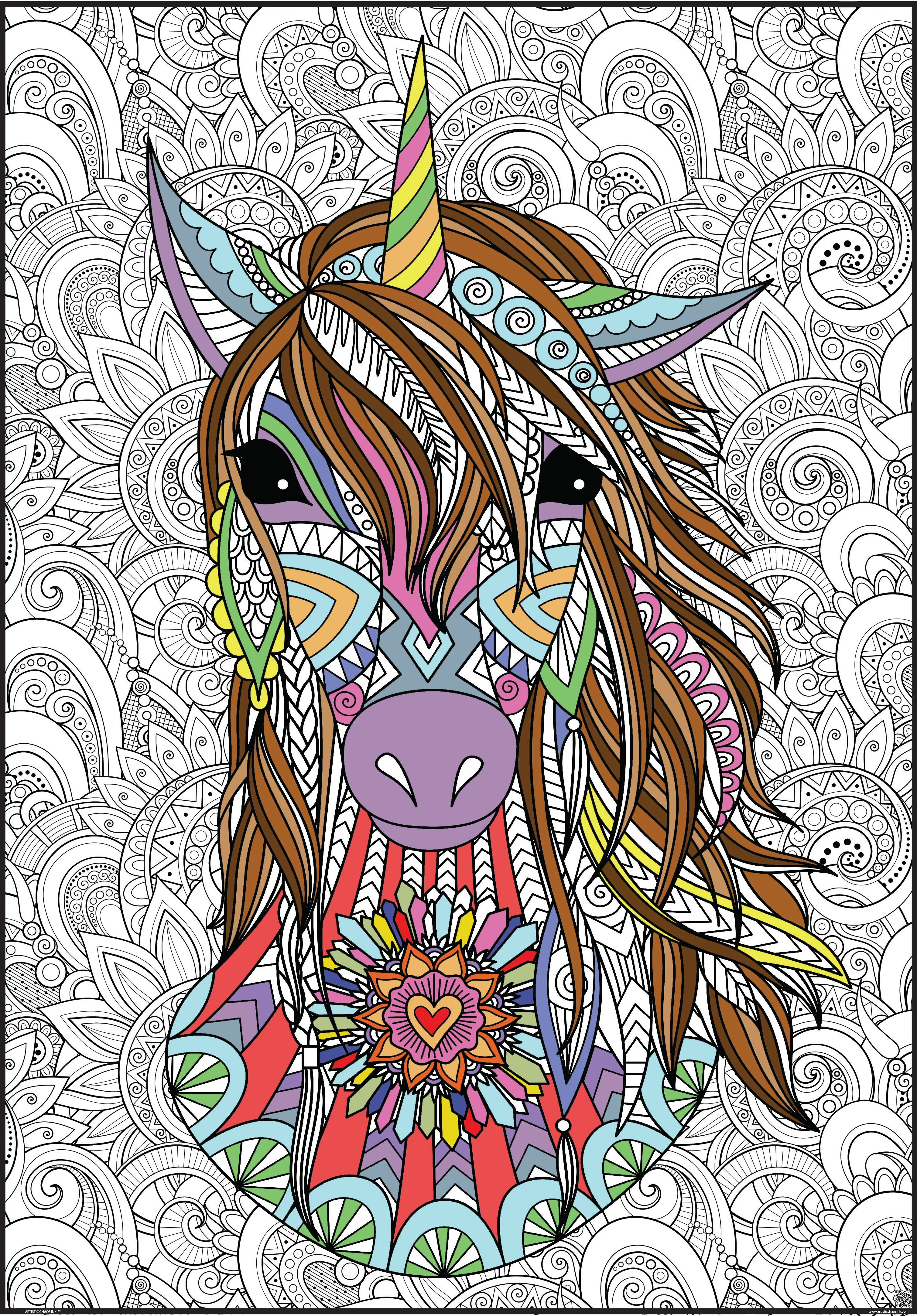 Unicorn Giant Coloring Poster – Large Fantasy Coloring Wall Art, Magical Group Coloring Activity for Kids & Dreamers - Image 8