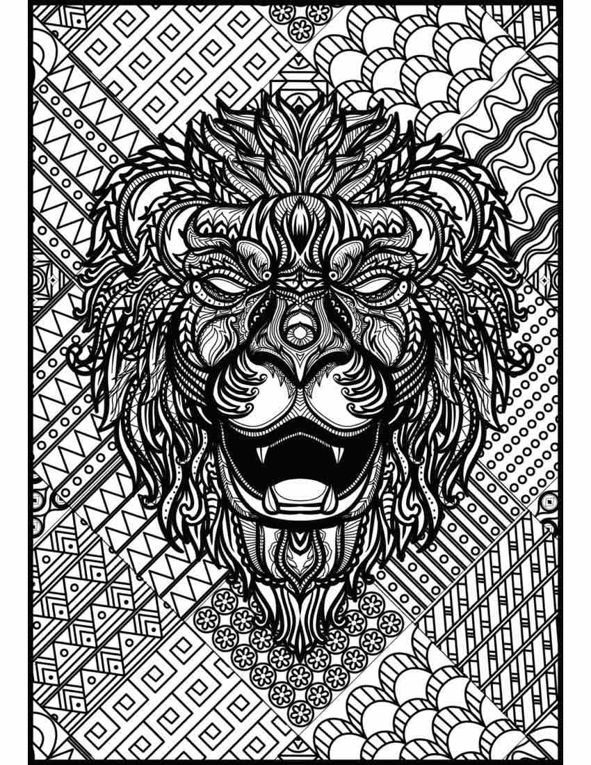 Lion Giant Coloring Poster- Large King of the Jungle Wall Art, Group Coloring Activity for Kids, Families & Classrooms - Image 4