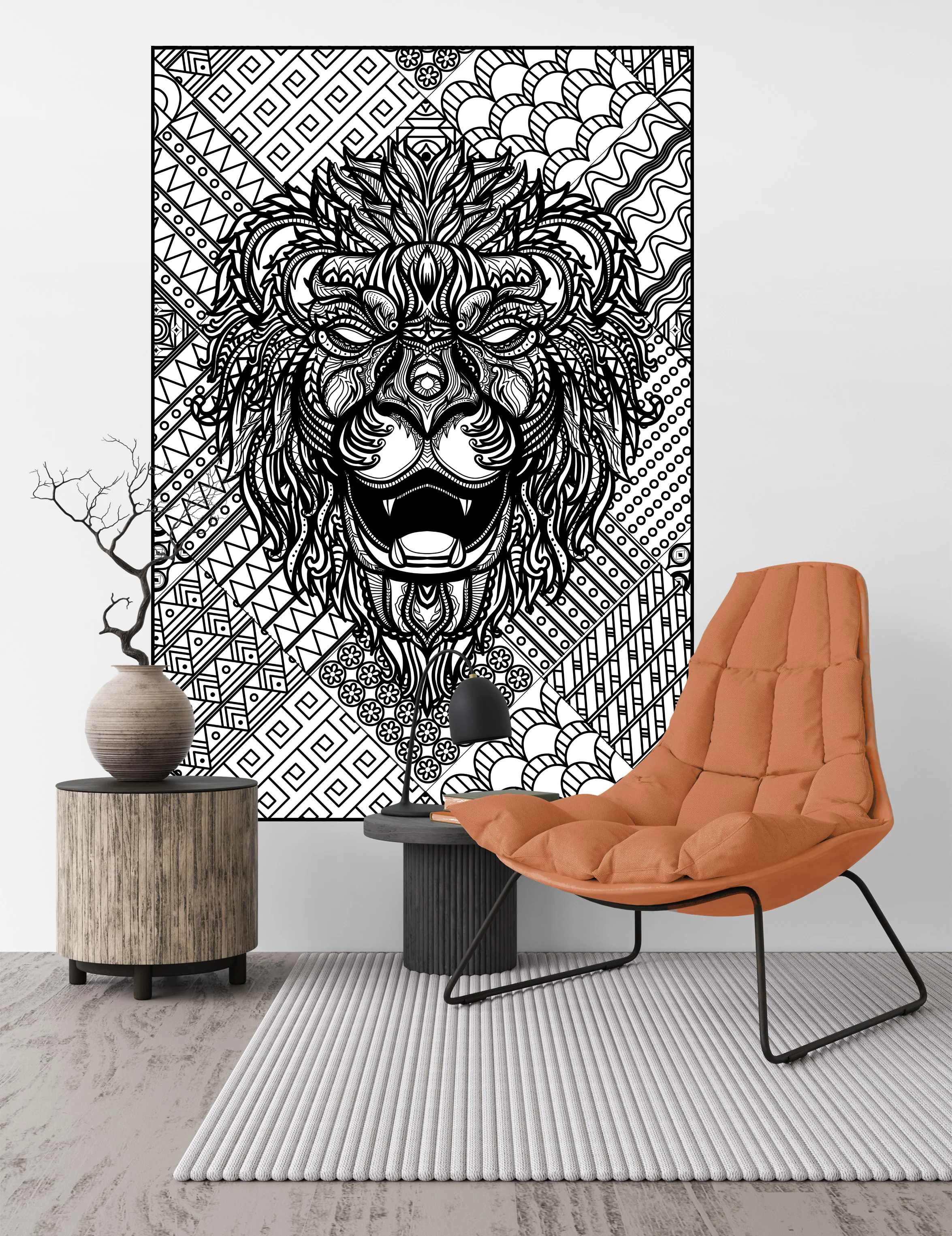 Lion Giant Coloring Poster- Large King of the Jungle Wall Art, Group Coloring Activity for Kids, Families & Classrooms - Image 6
