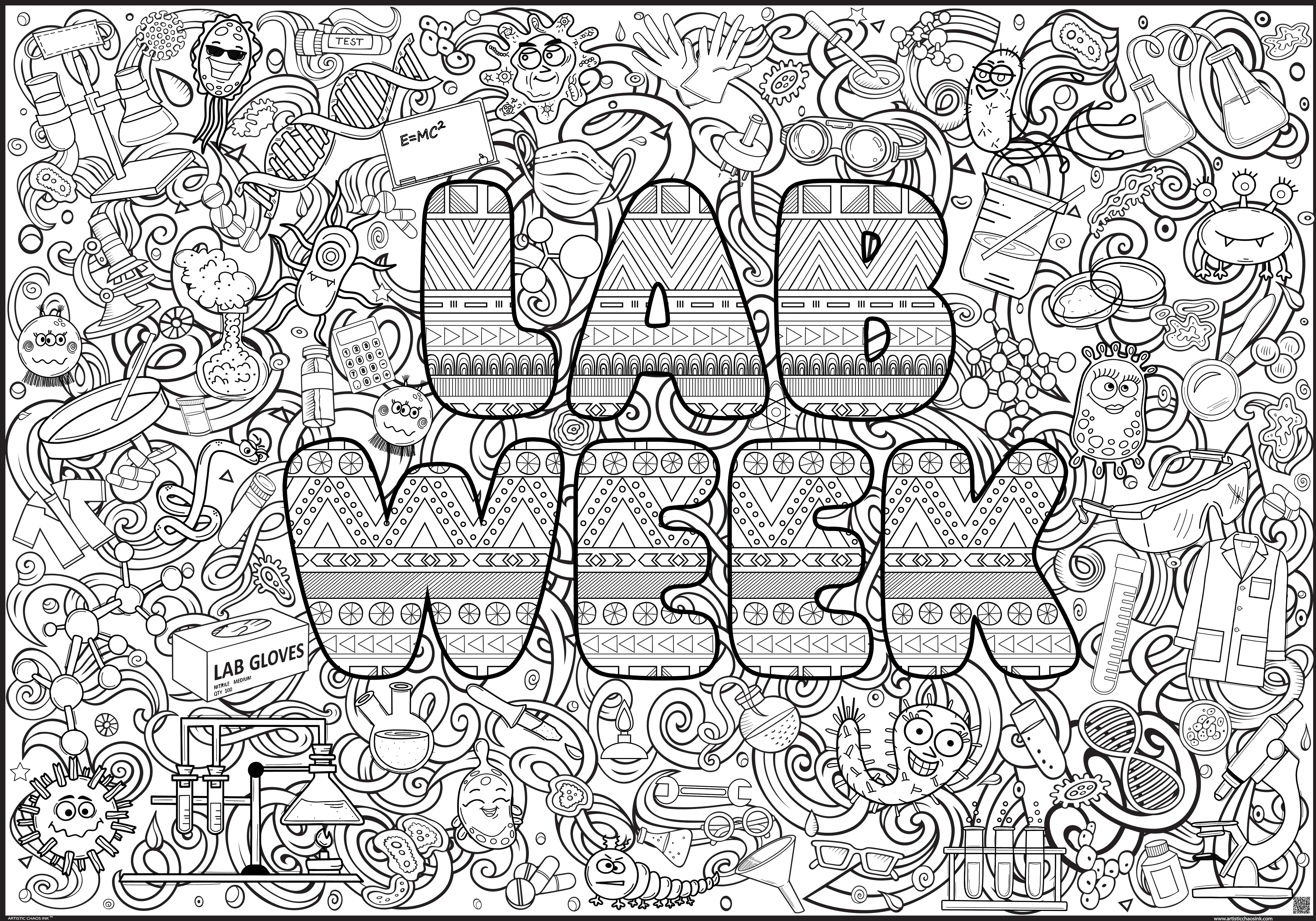 PERSONALIZED Lab Week 2026 Coloring Poster | Lab Celebration - Image 7