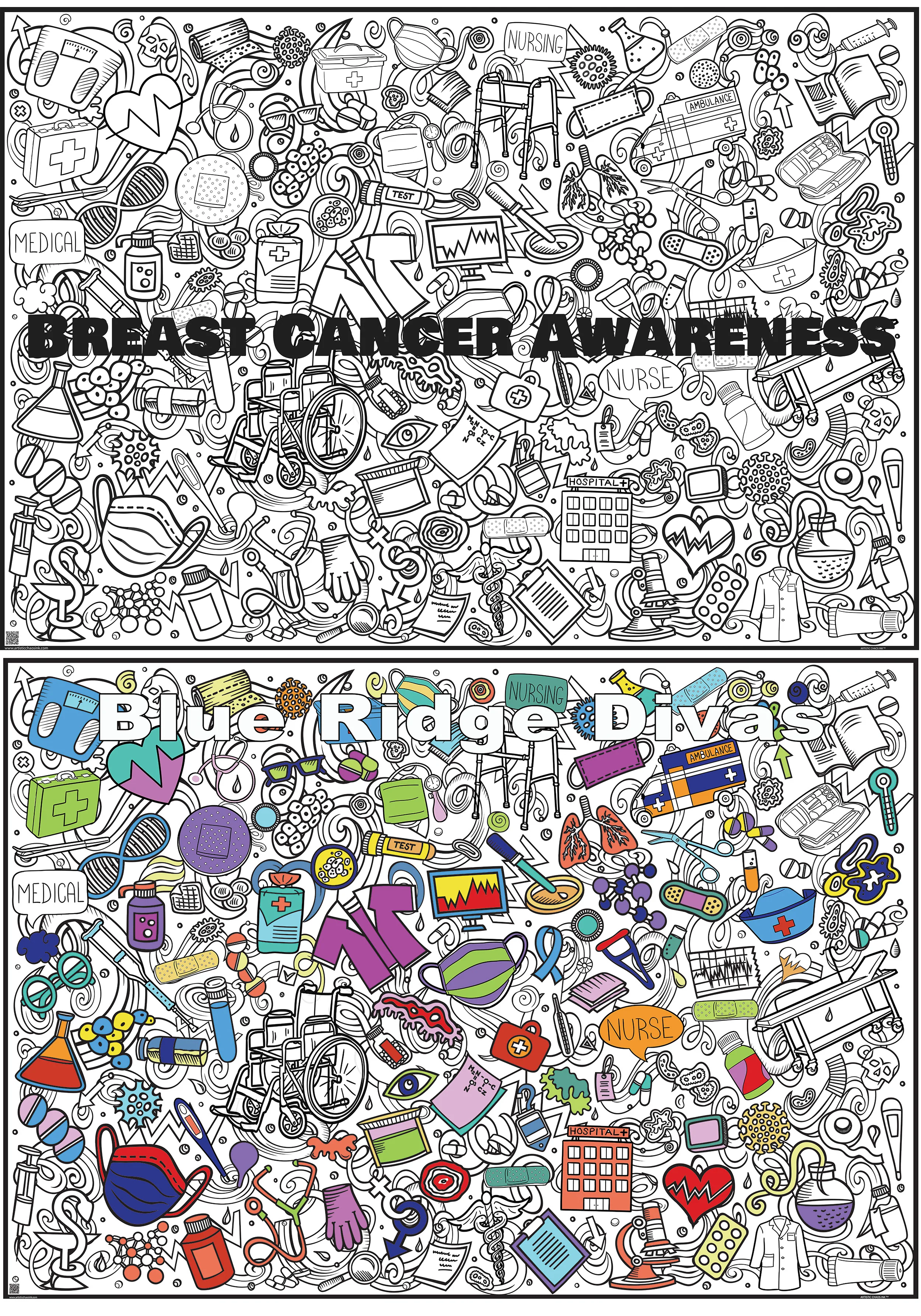 PERSONALIZED Medical Coloring Poster | Healthcare Activity - Image 3