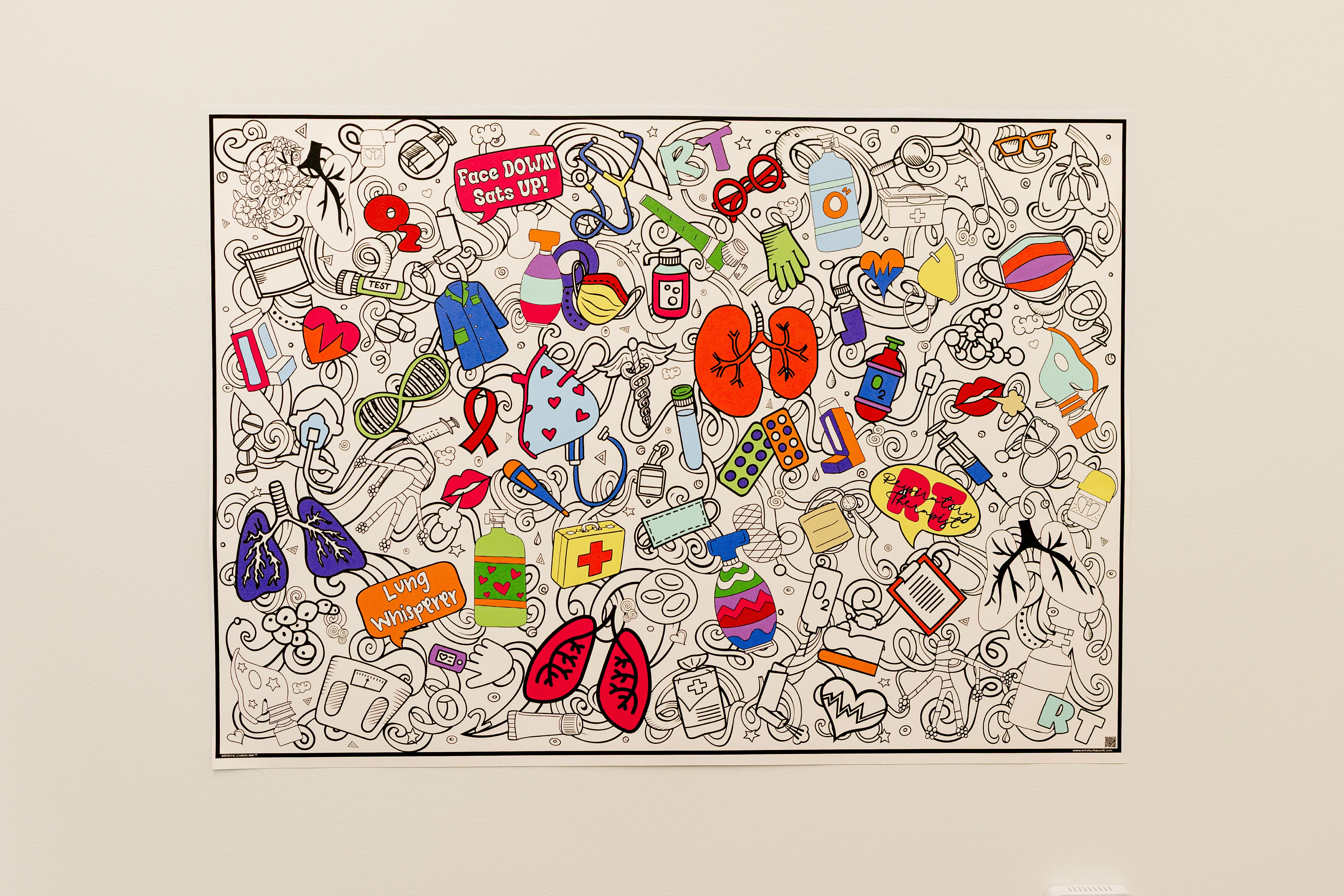 PERSONALIZED Respiratory Therapy Coloring Poster | Group Fun - Image 10