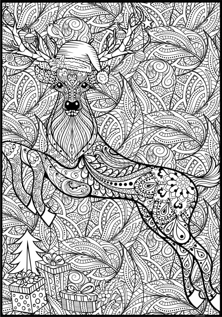 Christmas Deer Giant Coloring Poster – Large Holiday Wall Art for Families & Group Coloring Activity for Parties & Celebrations - Image 3