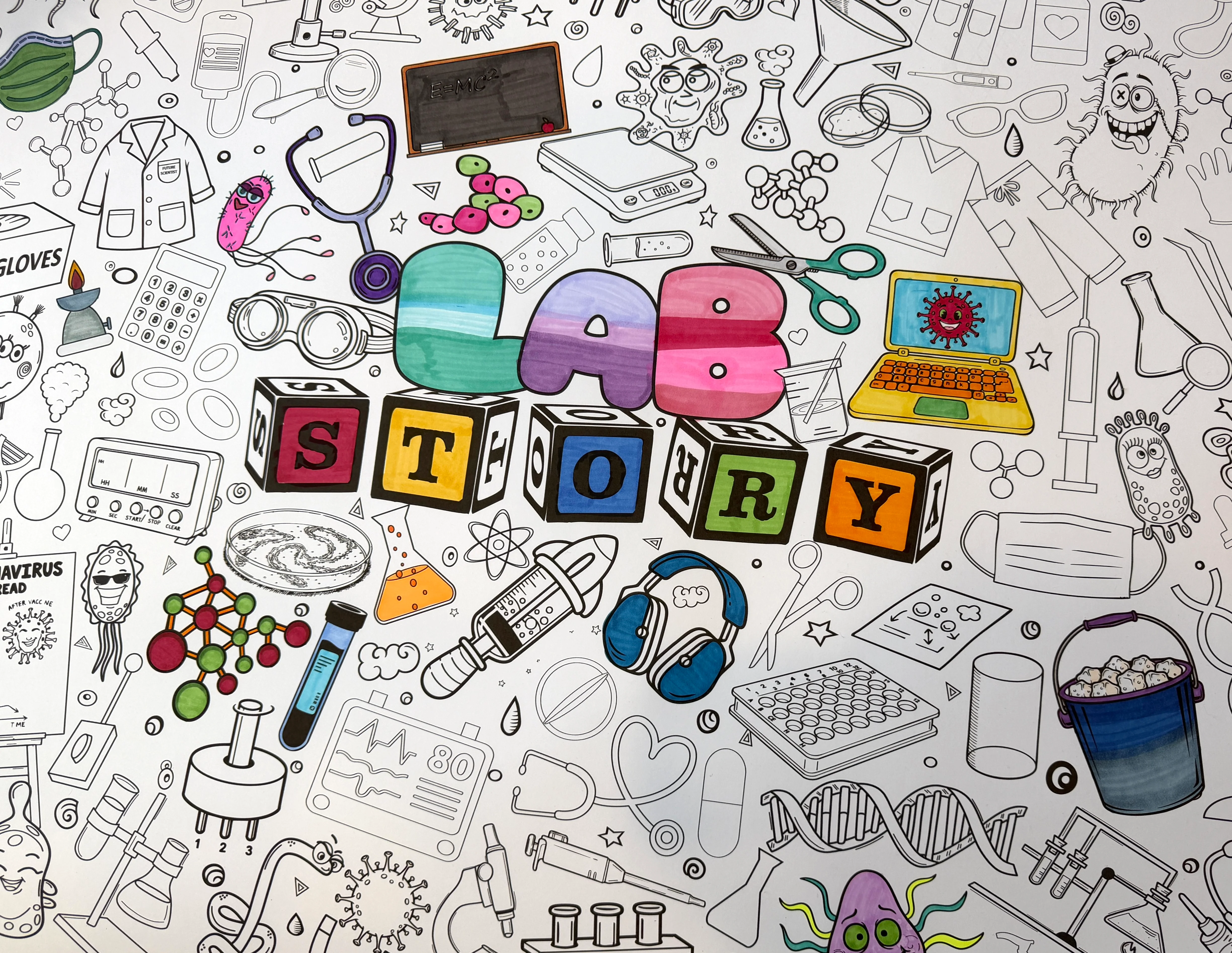 Lab Story 2026 Lab Week Giant Coloring Poster - Hours of Team Building Fun while Coloring and Connecting. - Image 10