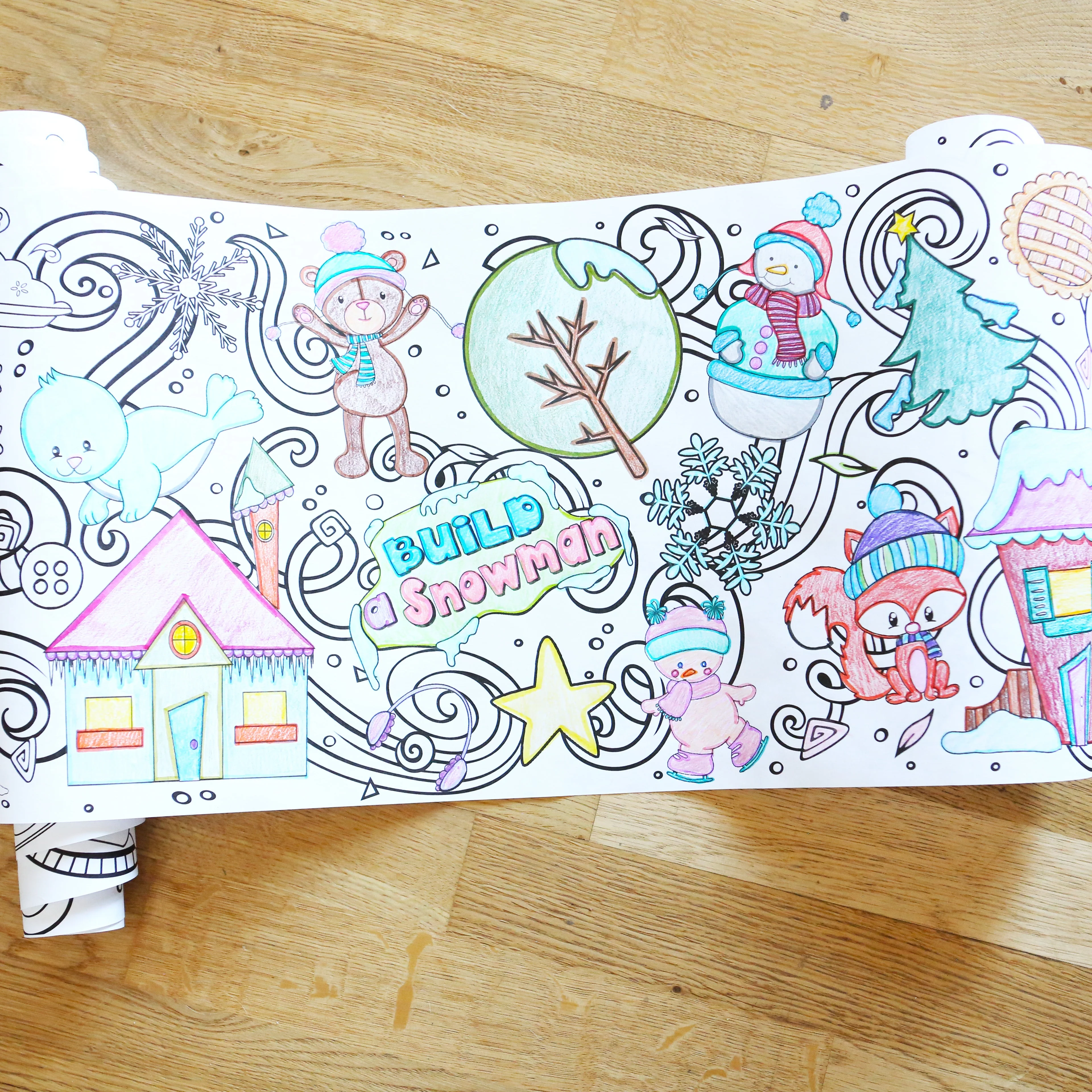 Winter Wonderland 18-Foot Coloring Roll - Image 4